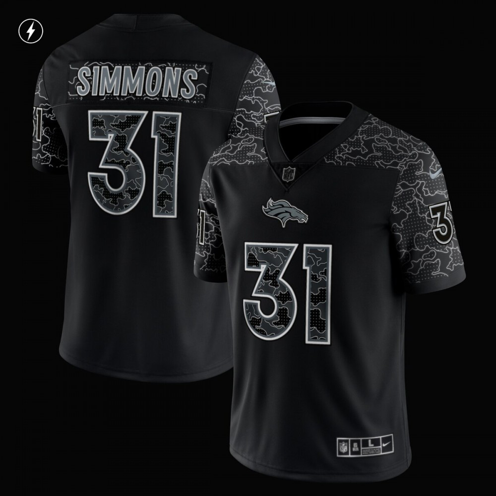 Justin Simmons Denver Broncos Nike RFLCTV Limited Jersey - Black-Profan Arena